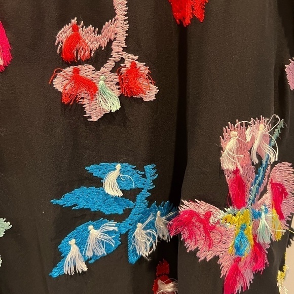Tanya Taylor Gabriella Silk Georgette Boho Tassel Mini Dress. Size 2. Gorgeous! - Picture 15 of 16